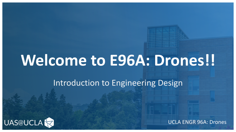 Welcome to E96A: Drones